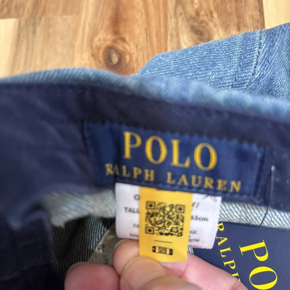 POLO RALPH LAUREN Mens Denim Ball Cap Medium Wash One Size - Picture 8 of 9